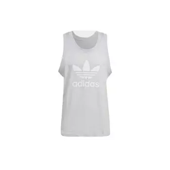 Adidas Оригинальная майка-трилистник, повседневная спортивная дышащая мужская безрукавка, серый GN3488 XL