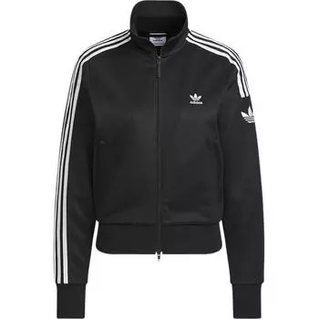 Adidas Оригинальная модная удобная повседневная куртка с коротким воротником-стойкой, женская куртка, черная JI7536 2XS