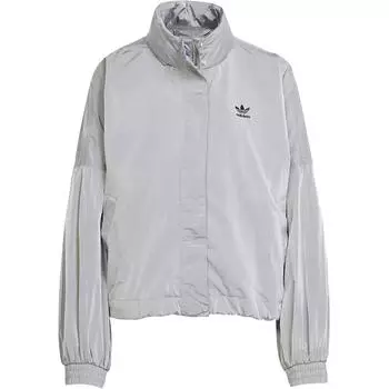 Adidas Оригинальная модная универсальная куртка с воротником-стойкой и длинным рукавом, женская куртка серого цвета JD2584 L