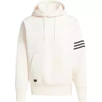 Adidas Оригинальная мягкая удобная легкая дышащая толстовка с капюшоном Neuclassics, свободная толстовка с длинным рукавом, мужская толстовка белого цвета JF9141 XS