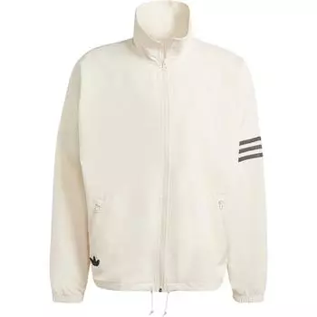 Adidas Оригинальная приталенная куртка с длинным рукавом и вышитым логотипом на молнии с воротником-стойкой, белая куртка IV5355 M