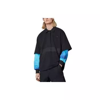 Adidas Оригинальная синяя версия полосатая цветная рубашка поло свободного кроя с коротким рукавом мужские рубашки поло черного цвета HD4803 S