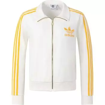 Adidas Оригинальная спортивная куртка премиум-класса с вышитым логотипом в полоску, удобная мягкая спортивная куртка, женские куртки Han-Jade-White JZ4337 XS