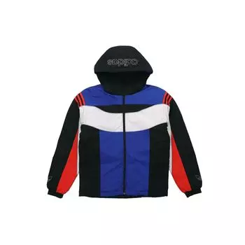 Adidas Оригинальная спортивная куртка с трилистником, повседневная пуховая куртка с капюшоном, мужская верхняя одежда, разноцветная FT6897 S