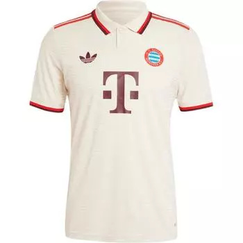 Adidas Originals SS24 24/25 третья аутентичная майка FC Bayern Retro Sports с коротким рукавом футбольная рубашка мужская бежевая IZ3131 XXXL
