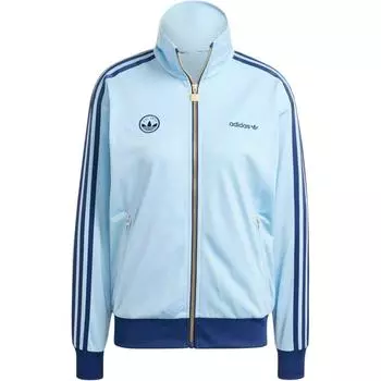 Adidas Оригинальная свободная удобная куртка с воротником-стойкой, женские куртки небесно-голубого цвета IX3542 L