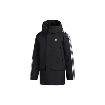 Adidas Оригинальная теплая спортивная хлопковая куртка с капюшоном, мужская куртка, черная ED5834 L