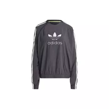 Adidas Оригинальная толстовка Adilenium Ss24 Crew, модная спортивная толстовка с длинным рукавом и круглым вырезом, женская толстовка черного цвета JM9269 S