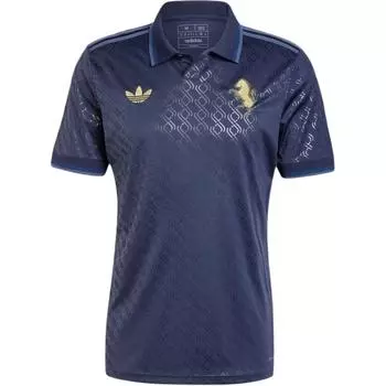 Adidas Оригинальная третья майка SS24 24/25 Juventus Series повседневная спортивная футболка с коротким рукавом с буквами, мужские топы Legendary-Ink IY5244 XXL