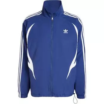 Adidas Оригинальная винтажная спортивная куртка с вышитым логотипом и цветными полосками, мужская куртка синего цвета IY2091 XXXL