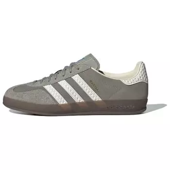 Adidas Оригинальные кроссовки Gazelle Indoor Comfortable Versatile Low-Top унисекс серо-белые IF1807 40
