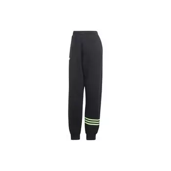 Adidas Оригинальные спортивные штаны Neuclassics с тремя полосками и цветными блоками, свободные трикотажные спортивные штаны для женщин, черные IU2501 XS