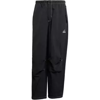 Adidas Оригинальные свободные однотонные широкие брюки средней посадки, повседневные мужские брюки черного цвета JD5415 M