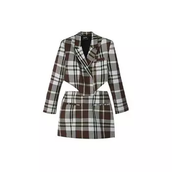 Adidas Originals Ivy Park клетчатый костюм юбка женские костюмы серый HG2366 M
