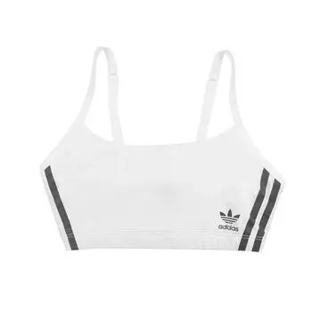Adidas Оригинальный легкий беспроводной бюстгальтер-майка, мягкий, приятный к коже, пуловер, легко снимается, женское нижнее белье, белый 4A4H00-100 S