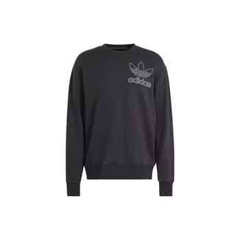 Толстовка Adidas Originals Adicolor Outline Logo Print, мужские топы, черная IU2350 M