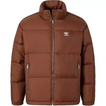 Adidas Originals ADC BRD DJ M Logo Stripes Stand Collar Теплая спортивная куртка-пуховик унисекс темно-коричневая JW1370 S