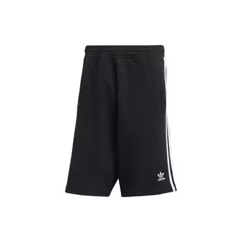 Adidas Originals Adicolor Прямые повседневные шорты средней посадки с 3 полосками Мужские шорты черные IU2337 S