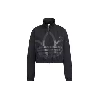 Adidas Originals Adicolor Tt Logo Аппликация на молнии с воротником-стойкой Куртка женские топы черные HS1937 M
