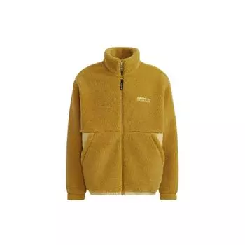 Adidas Originals Adv Sherpa Outdoor Logo Спортивная флисовая куртка с воротником-стойкой Мужские куртки Желтый HC0366 L