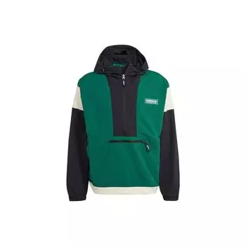 Adidas Originals Adventure Ветровка с длинным рукавом и капюшоном, спортивная куртка, мужские куртки, темно-зеленый IC5640 L