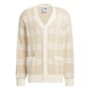 Adidas Оригинальный кардиган Spo Knit Casual Comfortable Loose V-образный вырез свитер унисекс свитер белый JC6846 2XL