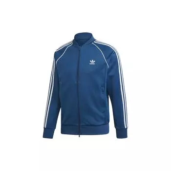 Adidas Originals Clover Двусторонняя спортивная куртка на молнии для мужчин Верхняя одежда Indigo DV1513 S