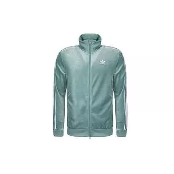 Adidas Originals Clover Коралловый флис в полоску Однотонная повседневная спортивная куртка с воротником-стойкой на молнии Мужские куртки Синие DV1625 S