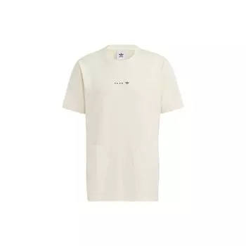 Adidas Originals Clover Logo Print Короткие рукава Спортивная футболка Мужские топы Желтый Белый HS2023 XS