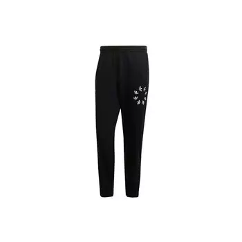 Adidas Originals Clover Logo Print Свободные спортивные джоггеры мужские черные H35651 XS