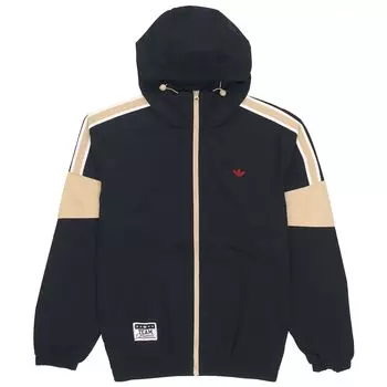 Adidas Originals Colorblock Logo Повседневная куртка с капюшоном Мужская верхняя одежда Черный HS1991 XS