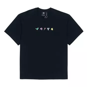 Adidas Originals Disney Manga Collaboration Toy Story Логотип с принтом Спортивная футболка Мужские топы Черный HC6925 XXS