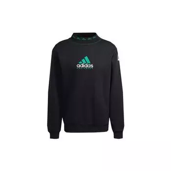 Adidas Originals EQT Logo Вышитый спортивный свитшот с круглым вырезом Мужская толстовка черного цвета HG8096 XS