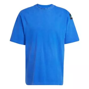 Adidas Originals EQT SS25 Серия Vintage Wash Морской Спортивный Модный Свитшот с Круглым Вырезом и Коротким Рукавом Мужские Футболки Синий JD0653 M