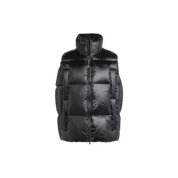 Adidas Originals FW23 Легкий пуховик с минимальным логотипом и полной молнией Мужская верхняя одежда Черный IR7129