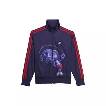 Adidas Originals Kerwin Frost с мультяшным принтом и полосатым воротником-стойкой с логотипом, спортивная куртка, мужские куртки синего цвета H66305 S
