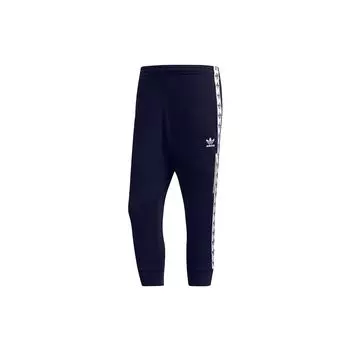 Adidas Originals Классические повседневные укороченные спортивные штаны с логотипом и тремя полосками Мужские брюки Темно-синие DX4229 M