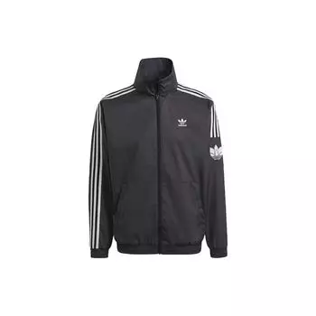 Adidas Originals Logo Полосатая повседневная спортивная куртка Мужская верхняя одежда Черный GN3535 L