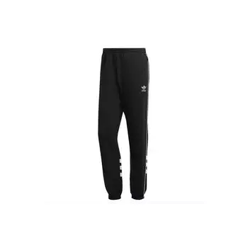 Adidas Originals Логотип с принтом в контрастную полоску Комфортные повседневные вязаные джоггеры Мужские брюки Черные DH3857 L