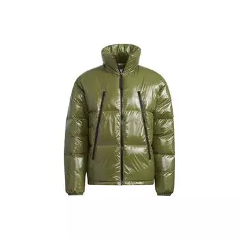 Adidas Originals Матовый пуховик с воротником-стойкой Мужская верхняя одежда Зеленый H66014 XS