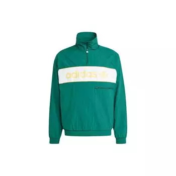 Adidas Originals NY с логотипом и воротником-стойкой, короткая ветровка на молнии, мужская верхняя одежда, зеленая IS3318 L