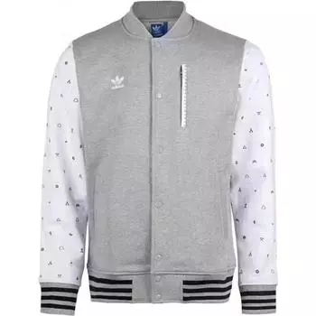 Adidas Originals однобортная спортивная куртка с рукавами-трилистниками мужская верхняя одежда серая AC0499 M
