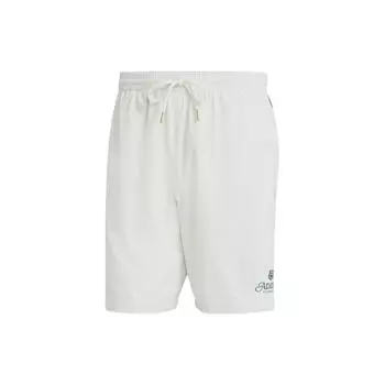 Adidas Originals однотонные прямые повседневные шорты с вышивкой логотипа и шнурком, мужские брюки белого цвета IS0223 S