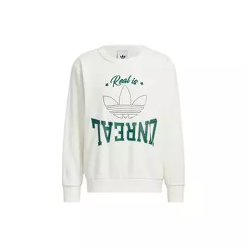 Adidas Originals однотонный пуловер с логотипом и круглым вырезом, мужские топы, белый HS7277 M