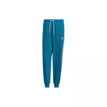 Adidas Originals Полосатые трикотажные спортивные штаны с логотипом и шнурком Мужские брюки синие IX4211 L