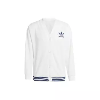 Adidas Originals Полосатый спортивный кардиган свободного кроя Женские топы Han-Jade-White IT9829 L