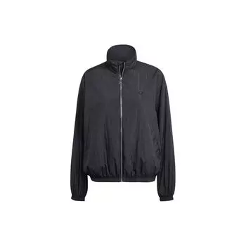 Adidas Originals Premium Essentials Нейлоновая ветровка с воротником-стойкой и молнией с длинными рукавами Женская верхняя одежда Черный IT6726 XS