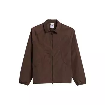 Adidas Originals Solid Color Logo Двойная молния Рабочая куртка унисекс Куртка коричневая HA1282 XL