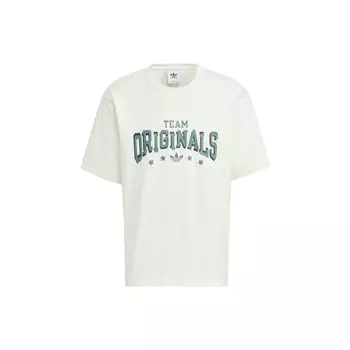 Adidas Originals Спортивная футболка с буквенным принтом клевера Топы унисекс Белая HS2014 XL