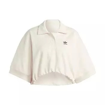 Adidas Originals SS23 Always Original Короткая спортивная рубашка-поло женские топы белые IC5589 L